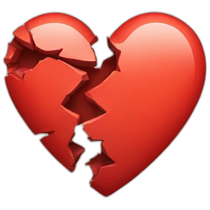 broken heart on iphone emoji