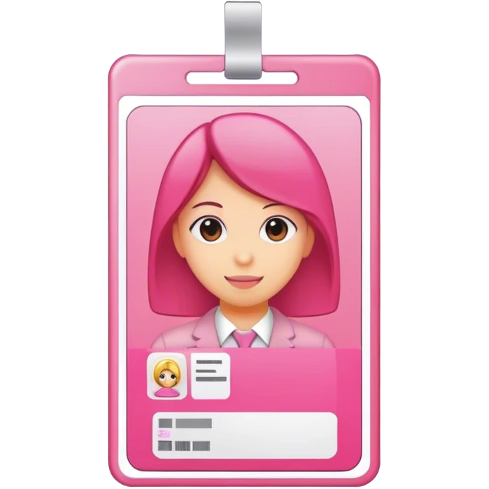 PINK ID CARD without the person emoji