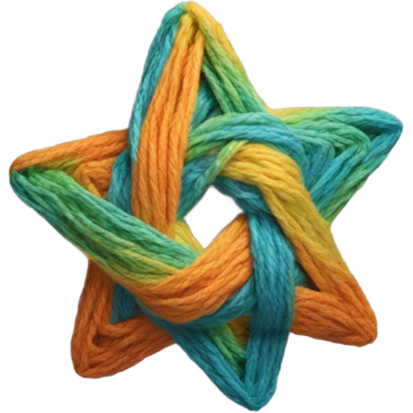 a star made of yarn emoji