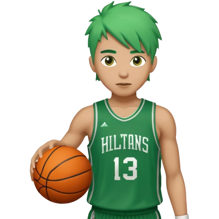basketball player with green hair emoji