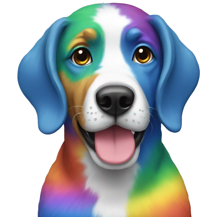 Rainbow dog  emoji