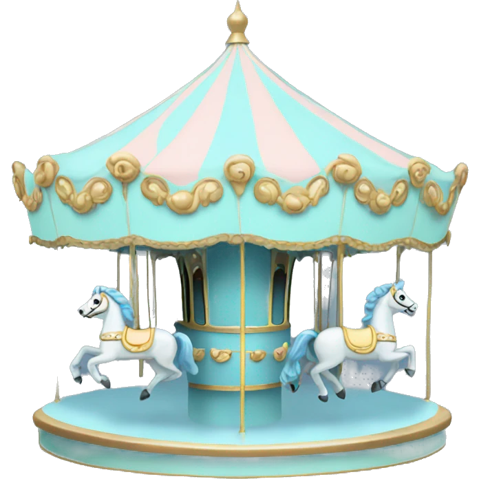 Pastel blue carousel emoji