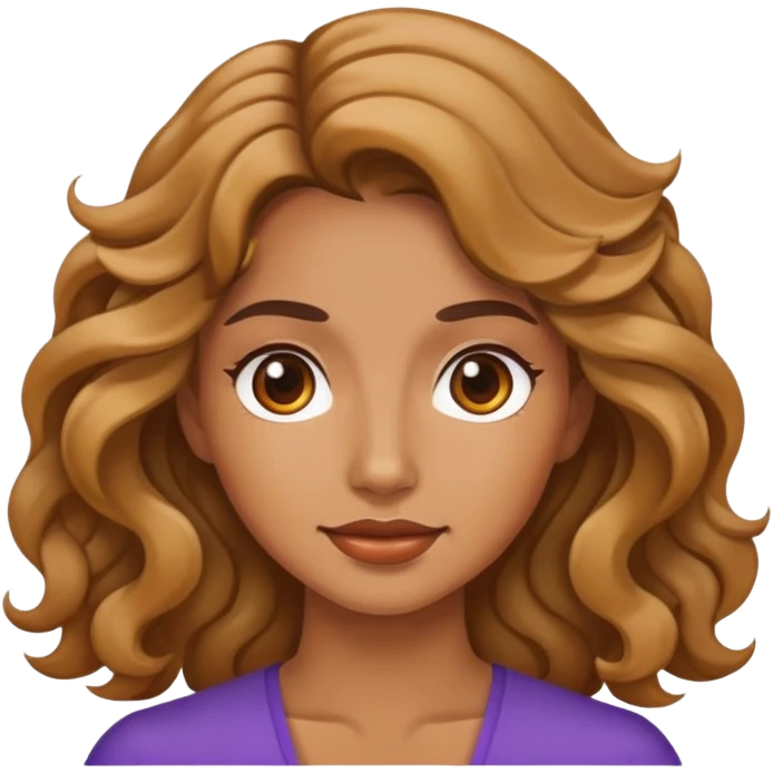 chica morena con ondas  emoji