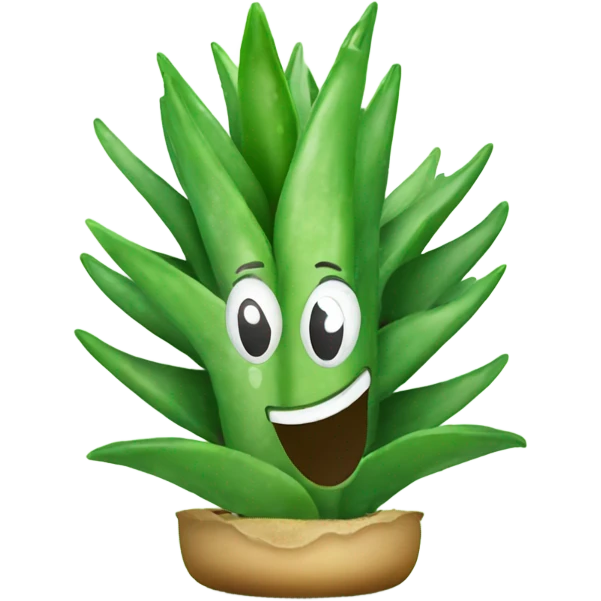Aloe vera smiling emoji