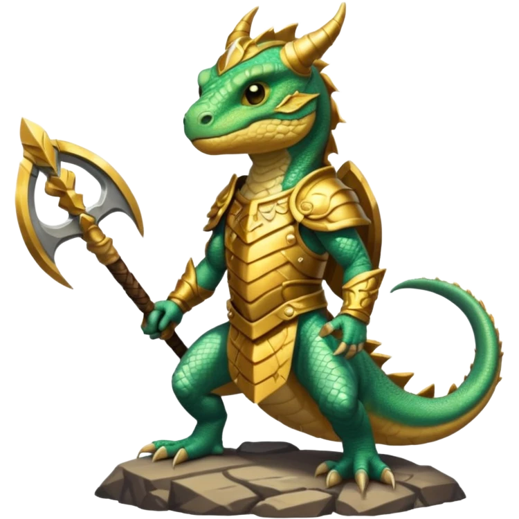 valorous Viking lizard in Valhalla, detailed armor, heroic pose, glowing sky emoji