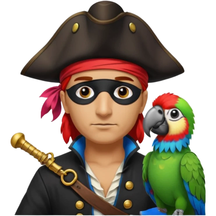 pirate and parrot emoji