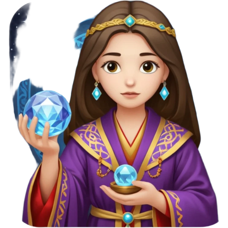 A girl in an esoteric practice emoji