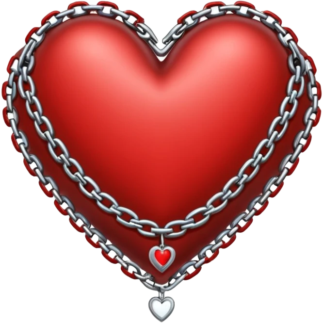 heart with gothic chains emoji