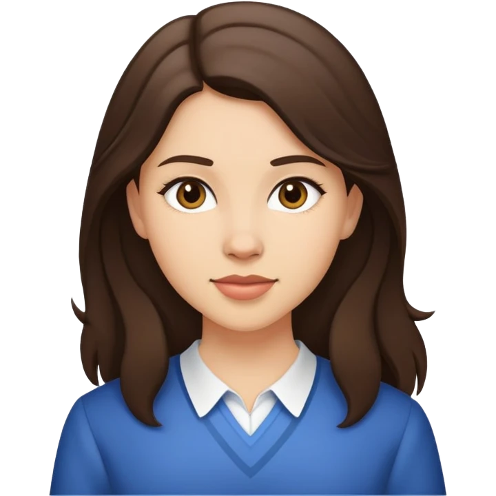 Lds girl brunette emoji