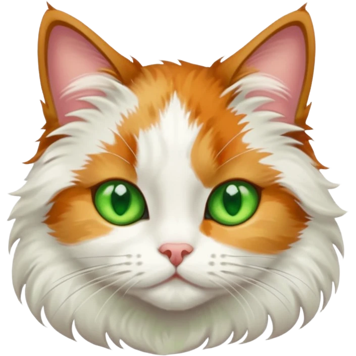 Calico and white cat emoji