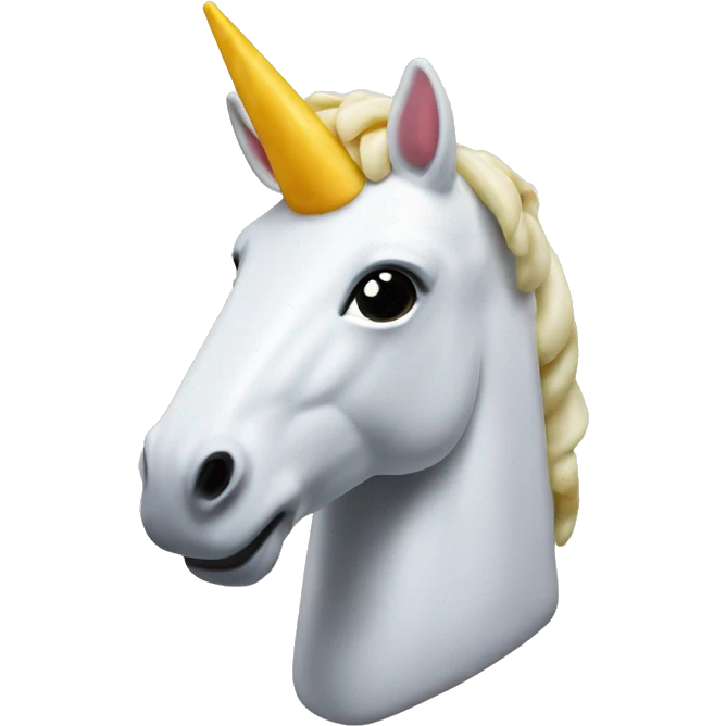 Unicorn made of cheese emoji
