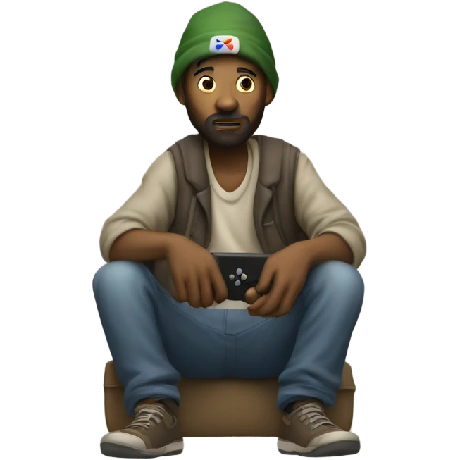 Hobo playing Xbox  emoji