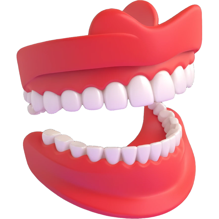 happy mouth showing braces, orthodontics theme, bright and welcoming emoji