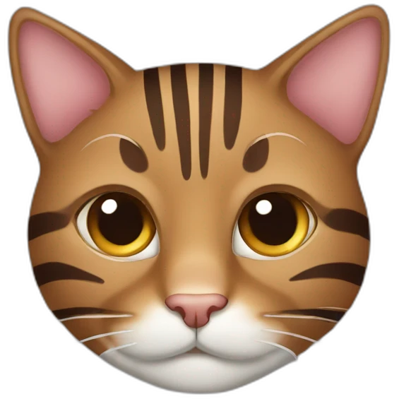Date Brown cat with stripes emoji
