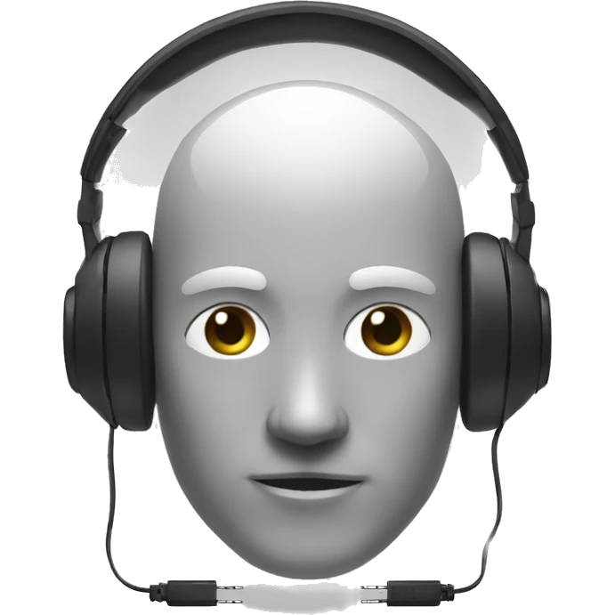 head phones with wire no person emoji