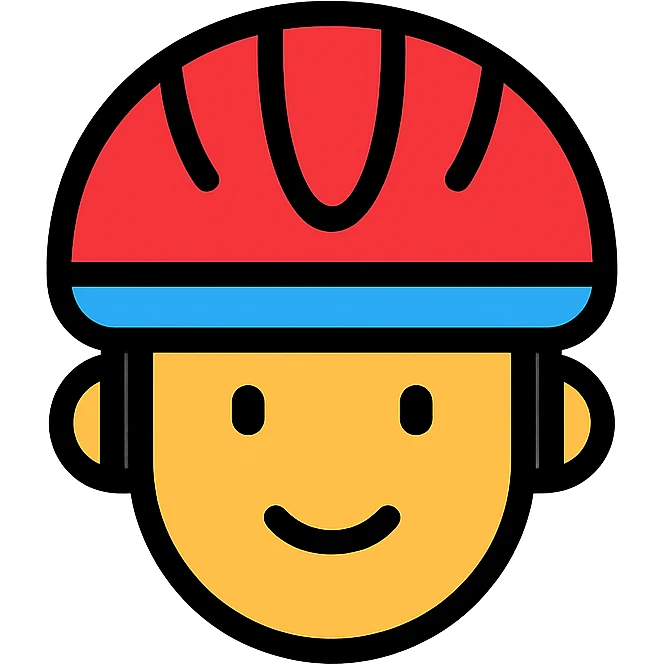 face in a bicycle helmet emoji