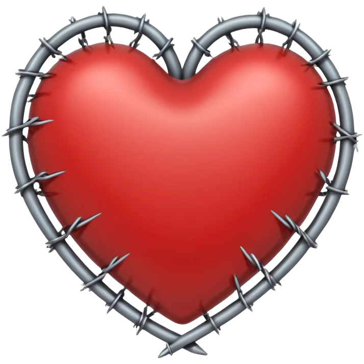 a barbwire heart  emoji