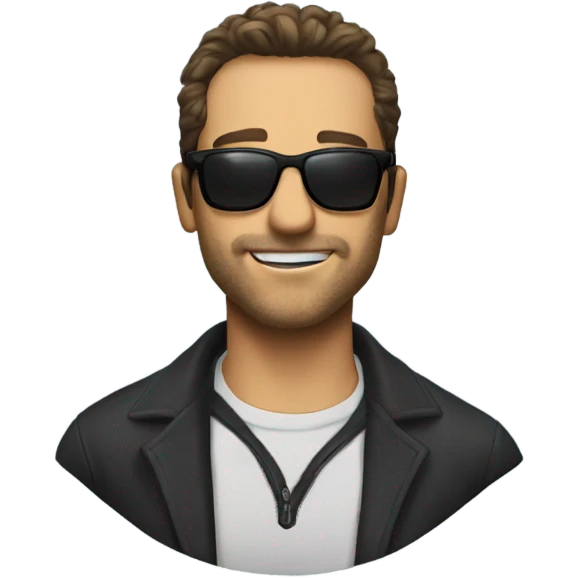 Chuck Dorfman wearing sunglasses emoji