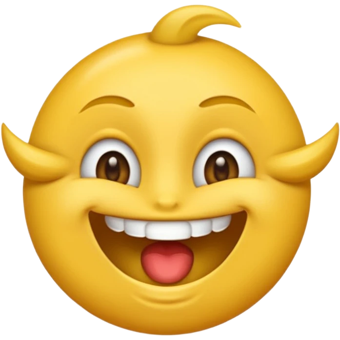 Um emoji souriant classique avec des yeux draguer, qui met un doigt dans sa bouche  emoji
