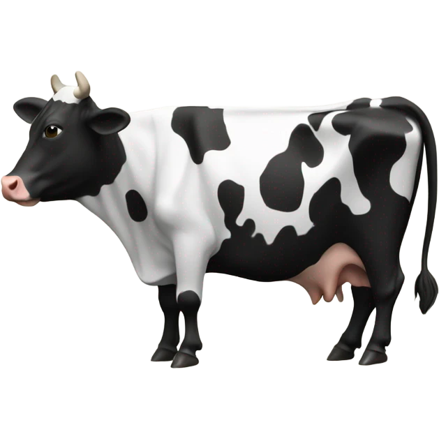 Cow on cow white and black emoji