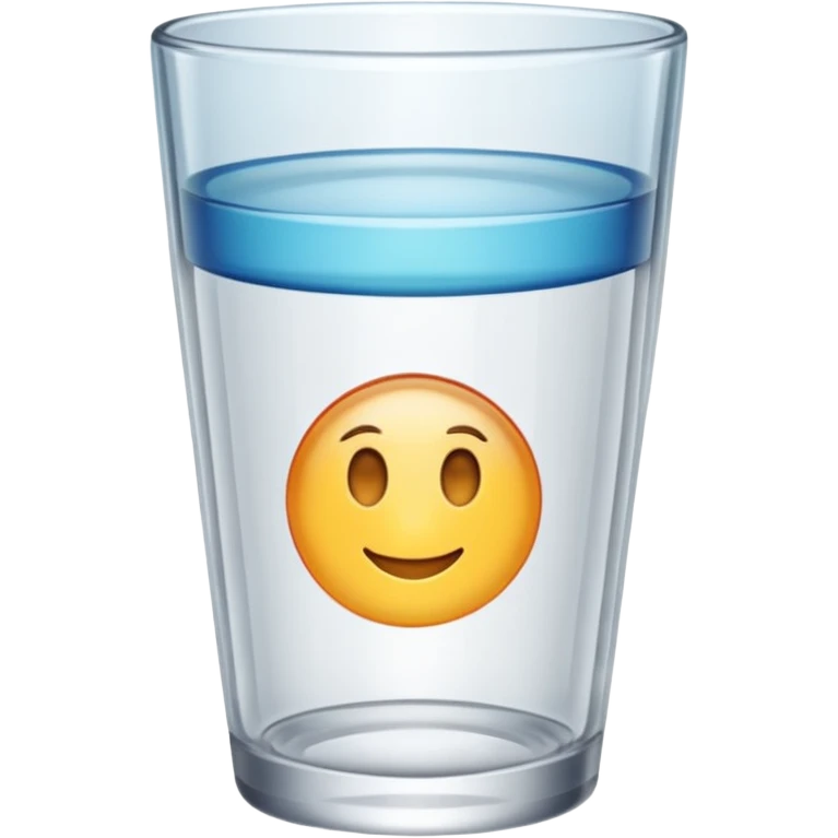 wide empty clear glass cup emoji