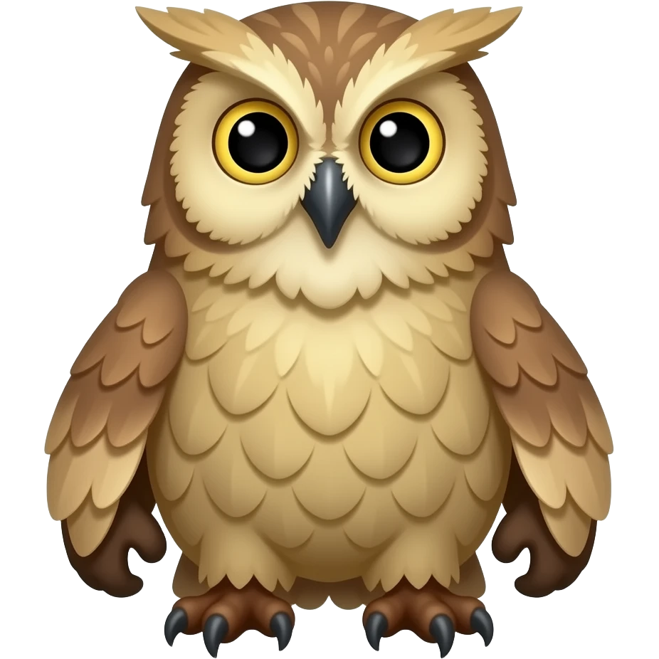 Cartoon owl heavy duty emoji