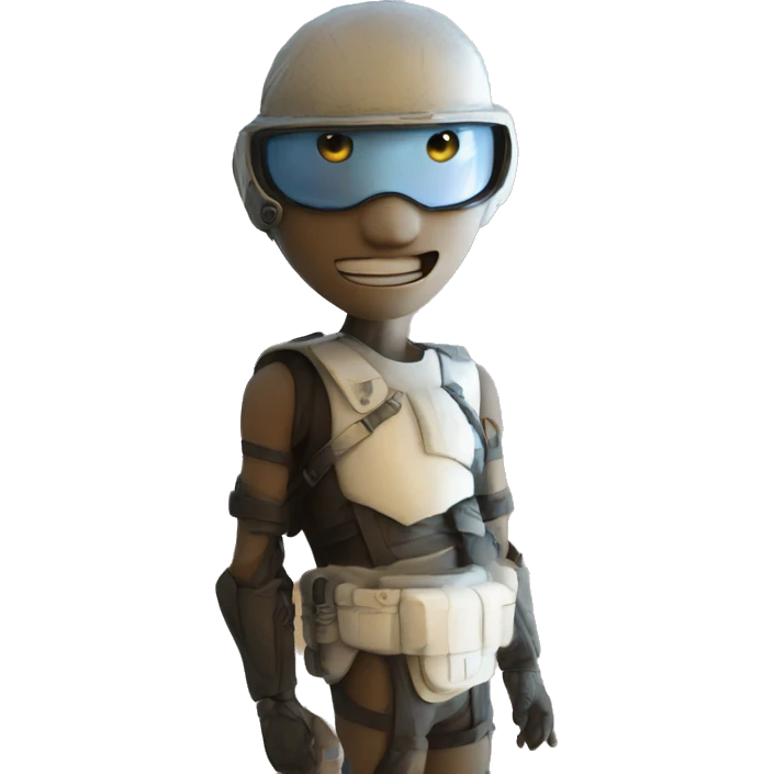 mysterious blue-eyed figure stands tall emoji