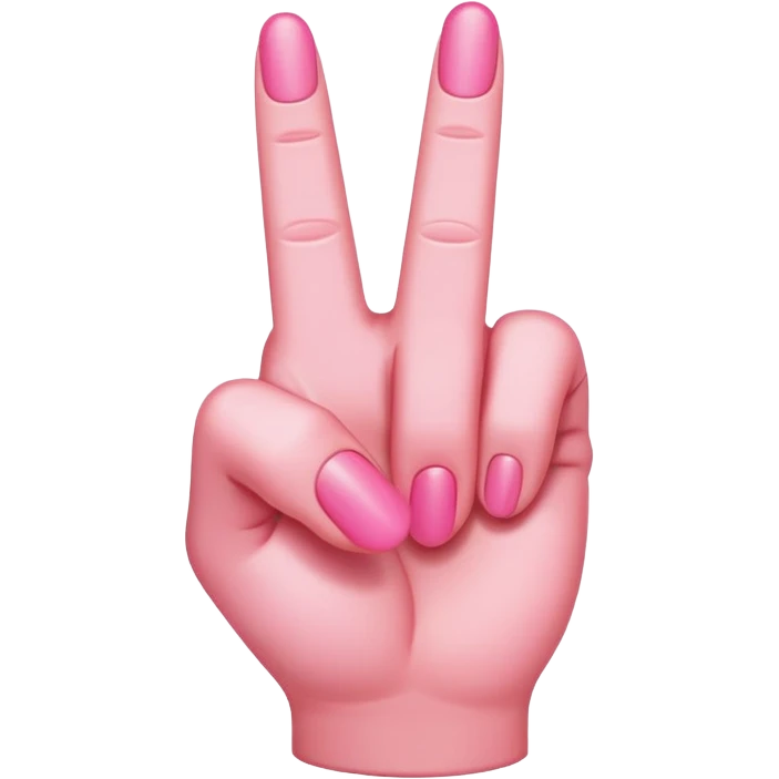 Pink middle finger emoji