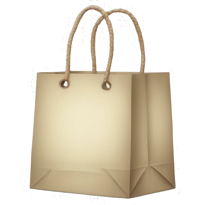 Shopping bag clothes white emoji
