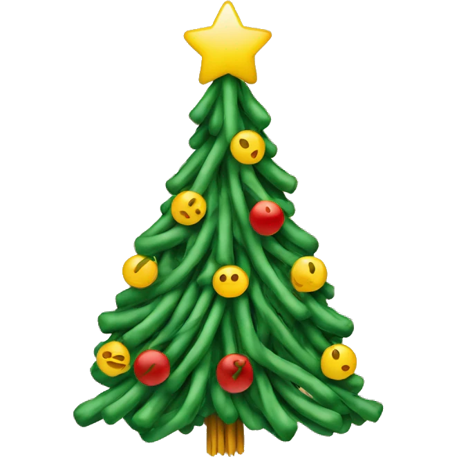 Christmas tree with spaghetti  emoji