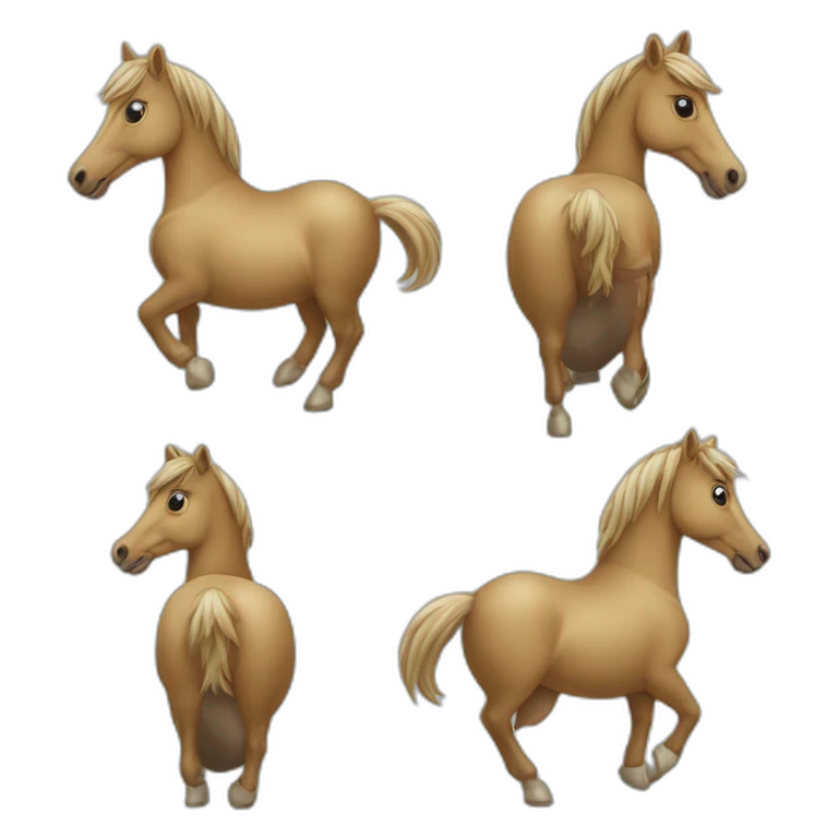 Cheval sur une souris emoji
