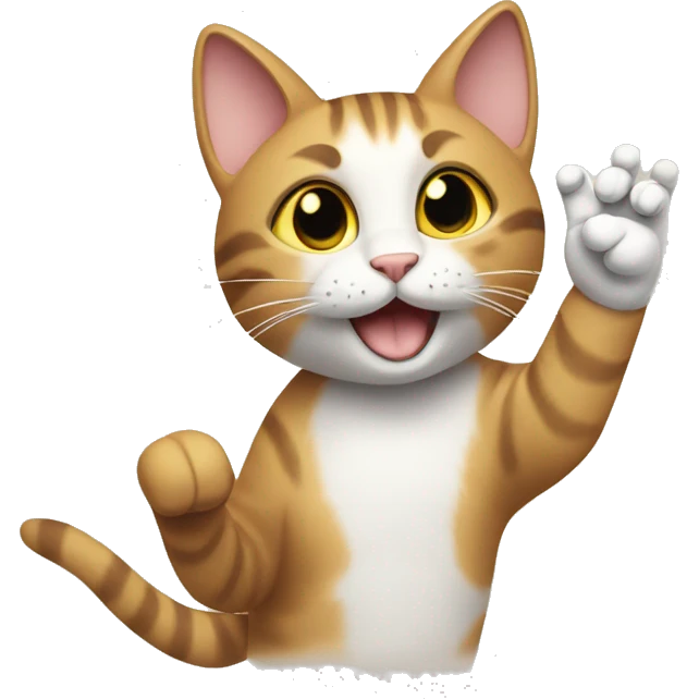Cat giving high five emoji