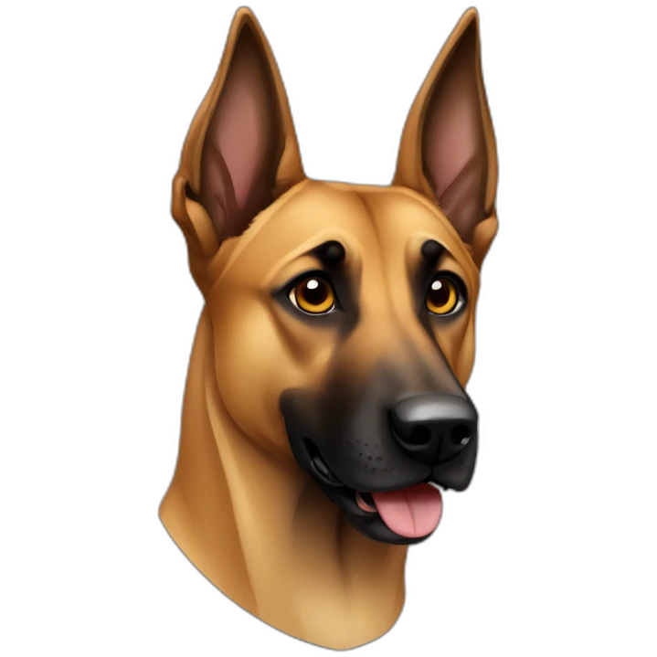 Malinois de face emoji