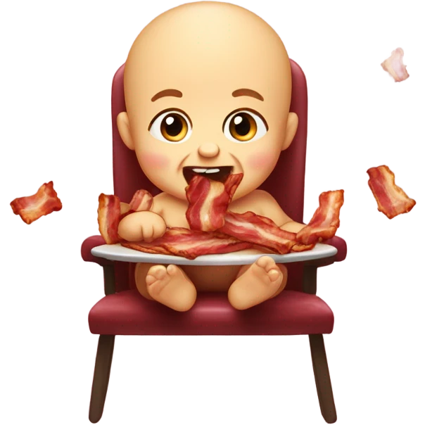 Baby eating bacon emoji