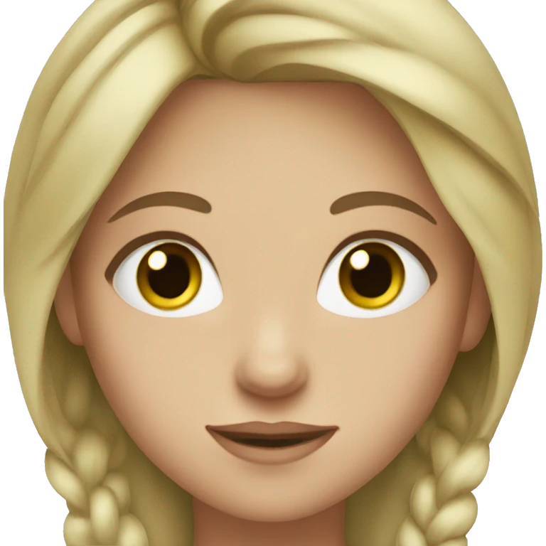 Girl with green eyes and dark blonde hair emoji