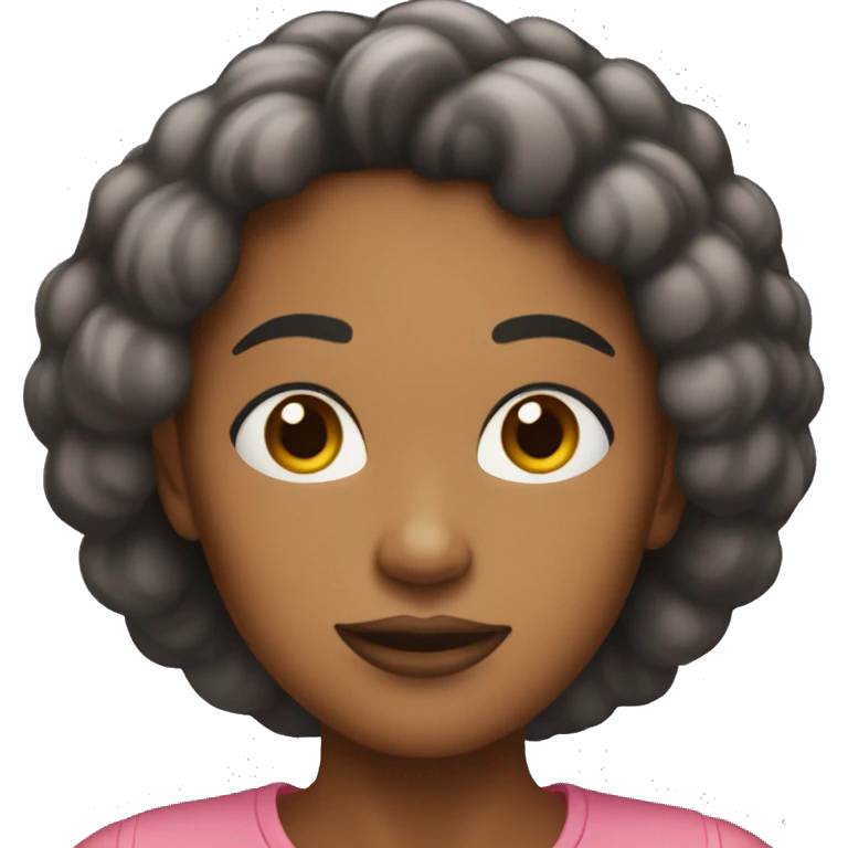 madre pelo negro y piel clara emoji