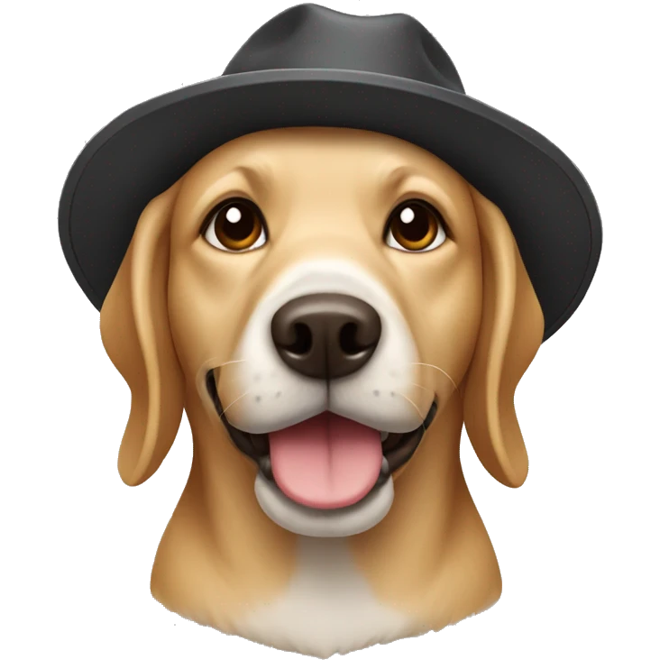 dog with  hat emoji