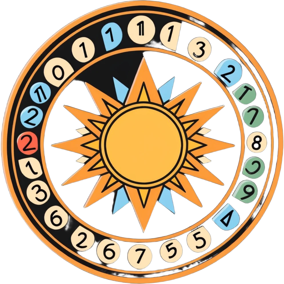 Toltec sun stone calendar emoji