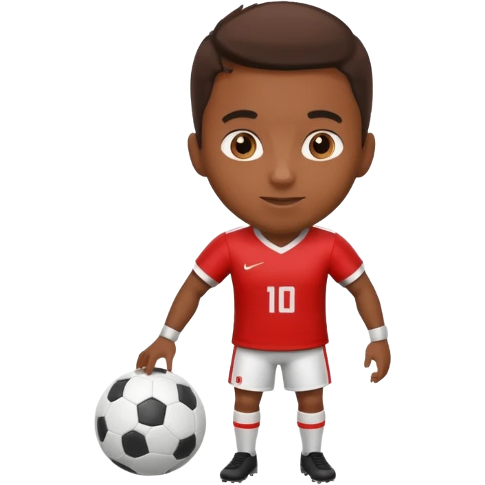 footballeur standing with a soccer ball emoji