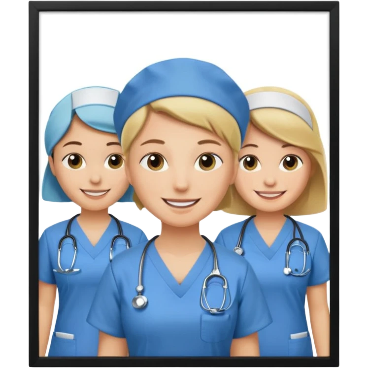 classroom with nurses emoji