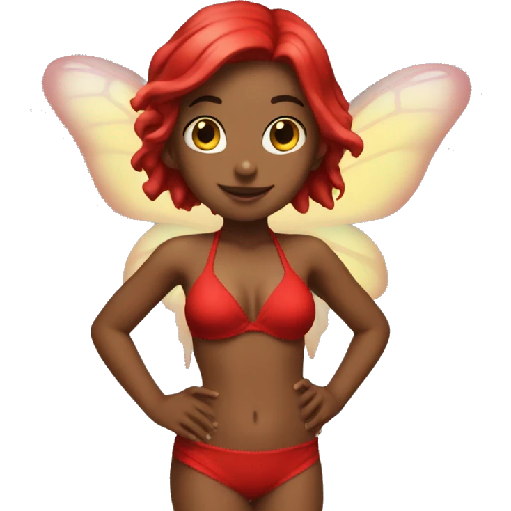 A fairy girl in red bikini not nfsw emoji