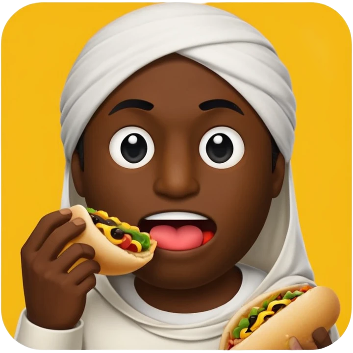 Пакман кушает шаурму emoji