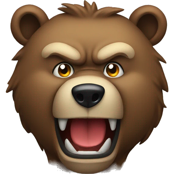 Angry bear emoji