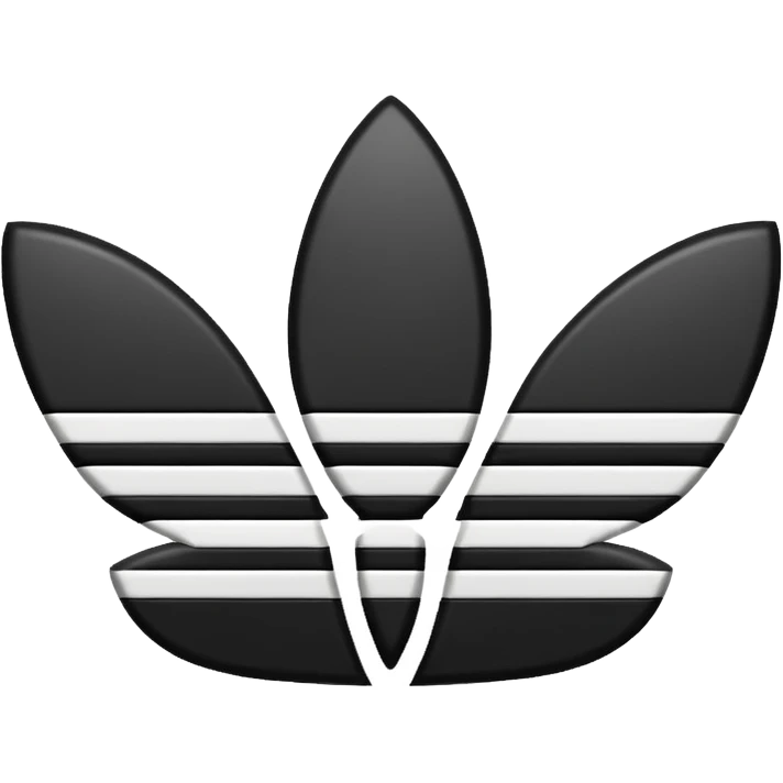 Adidas white stripes black face emoji