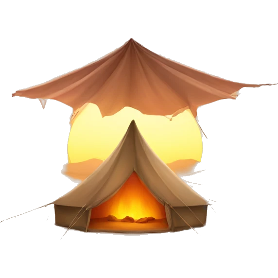 Sunset desert tent emoji