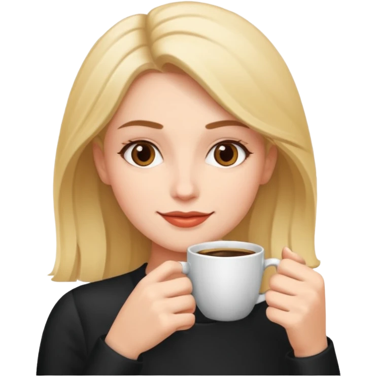 woman drinking coffee emoji