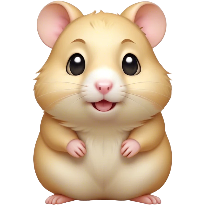 Cinematic Comical Cream Hamster Portrait Emoji, Head tilted dramatically with an exaggeratedly amused expression, featuring a striking cream coat with a luminous sheen, wide, expressive dark eyes filled with playful disbelief, Simplified yet hilariously expressive features, highly detailed, glowing with a slightly sassy glow, high shine, dramatic yet playful, stylized with an air of cheeky mischief, bright and endearing, soft glowing outline, capturing the essence of a spirited and over-the-top hamster, so meme-worthy it feels like it could side-eye its way into internet fame instantly! emoji