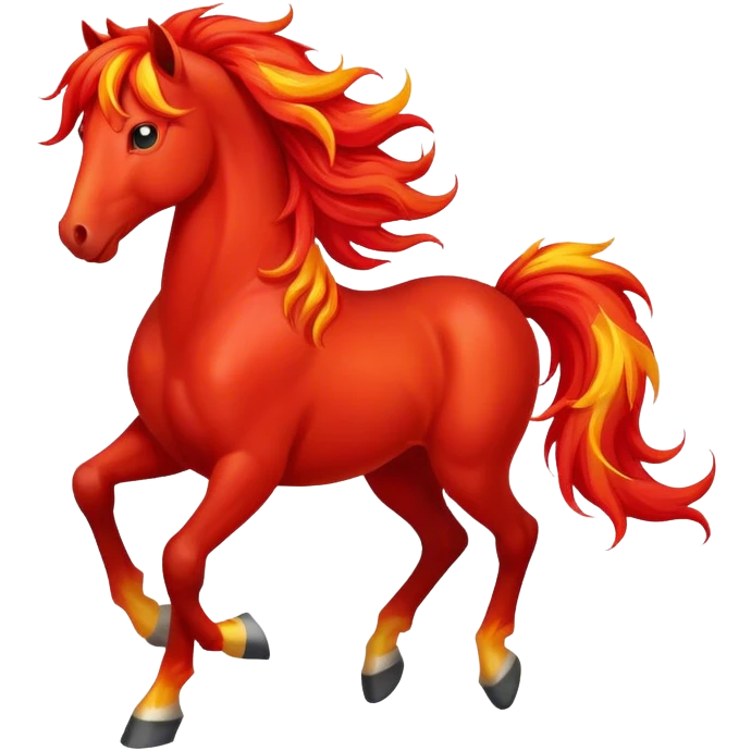 Fire Horse (additional legs - negative) emoji