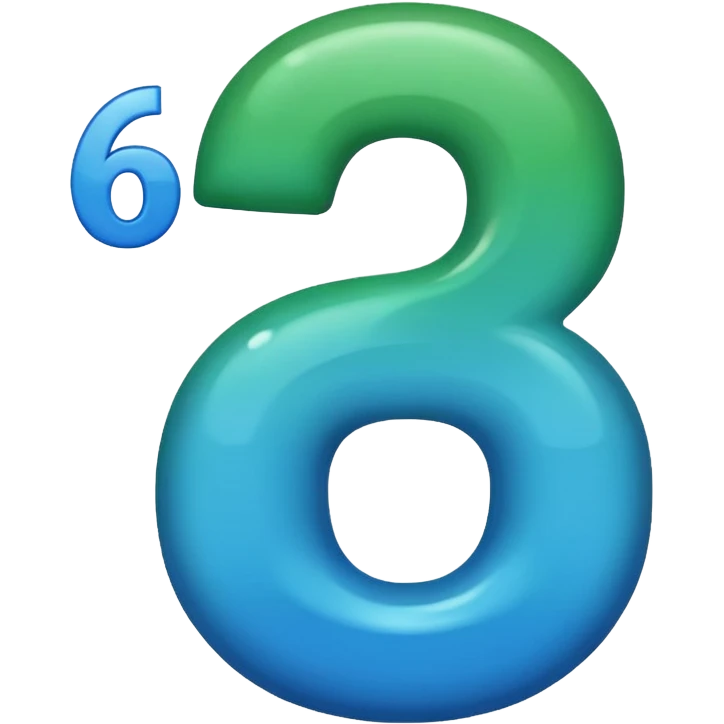 Make a big emoji with six and seven emoji