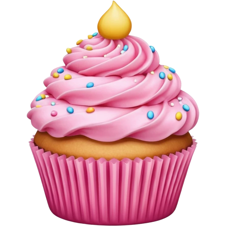 Cupcake with pink icing emoji